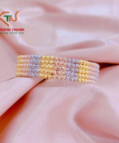 VÒNG BI 5 HÀNG BI BA MÀU 18K